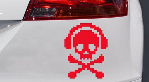Totenkopf  Digital Design Autoaufkleber