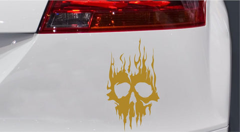 Totenkopf-Skull Fire Autoaufkleber