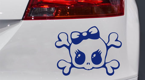 Totenkopf Skull mit Schleife Autoaufkleber