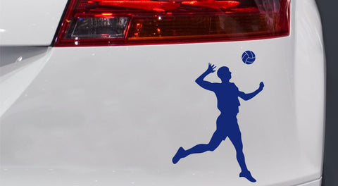 Volleyballspieler Aufschlag Autoaufkleber
