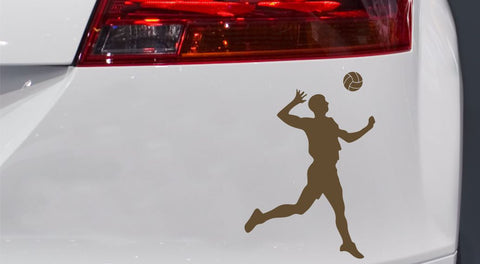 Volleyballspieler Aufschlag Autoaufkleber