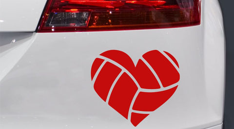 Volleyball Herzform Autoaufkleber
