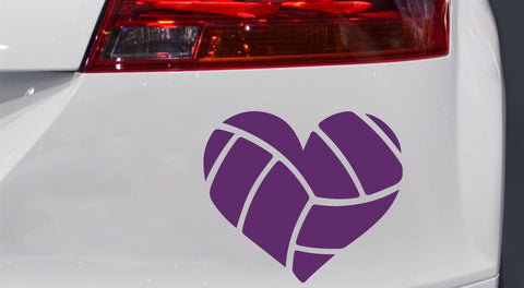 Volleyball Herzform Autoaufkleber