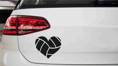 Volleyball Herzform Autoaufkleber