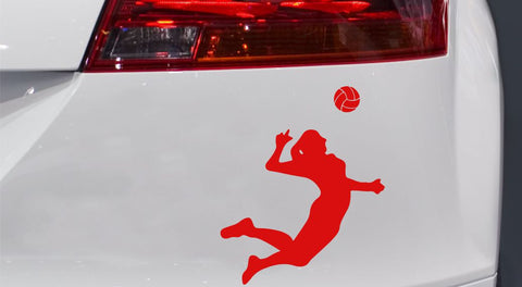 Volleyballspielerin Aufschlag Autoaufkleber