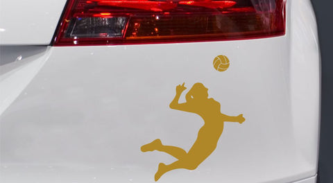 Volleyballspielerin Aufschlag Autoaufkleber