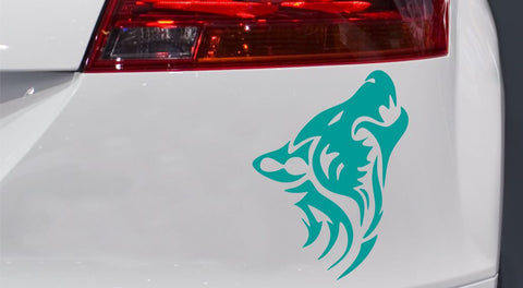 Wolf Tribal Autoaufkleber