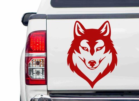 Wolfkopf Autoaufkleber