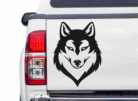 Wolfkopf Autoaufkleber