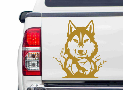 Wolf `s Wald Autoaufkleber