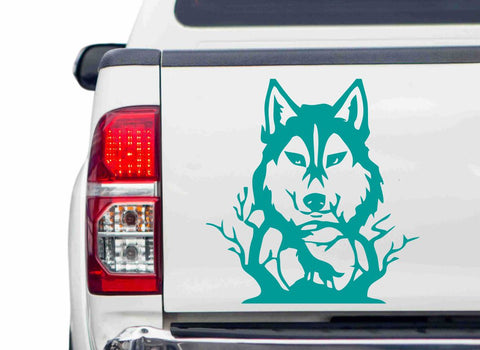 Wolf `s Wald Autoaufkleber