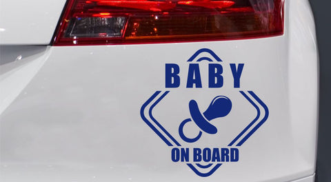 Baby on Board mit Schnuller Autoaufkleber