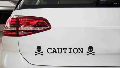 Caution Autoaufkleber