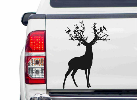 Hirsch mit Baumgeweih Autoaufkleber