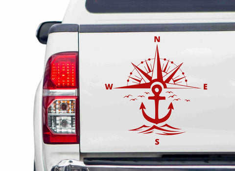 Seefahrer Kompass Autoaufkleber