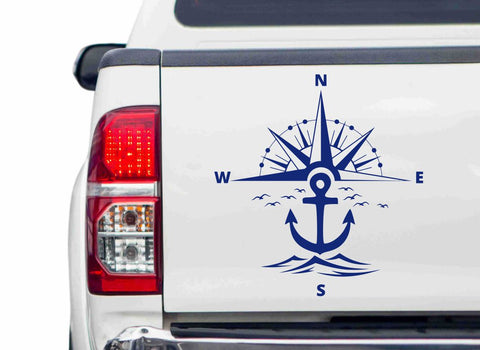 Seefahrer Kompass Autoaufkleber