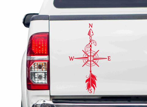 Indianer Kompass Autoaufkleber