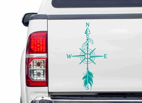 Indianer Kompass Autoaufkleber
