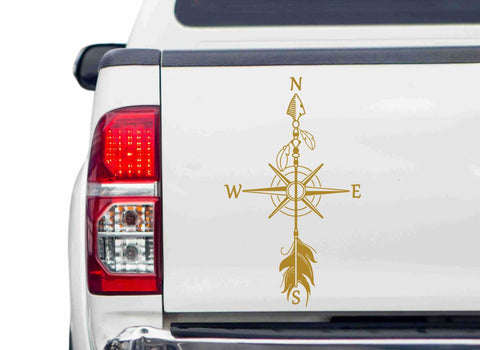 Indianer Kompass Autoaufkleber