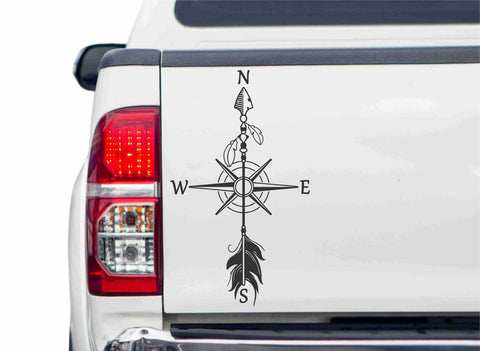 Indianer Kompass Autoaufkleber