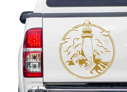 Leuchtturm Autoaufkleber