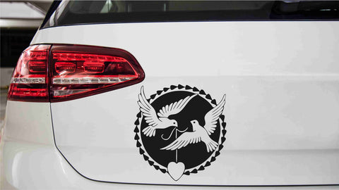 Liebes Tauben Autoaufkleber