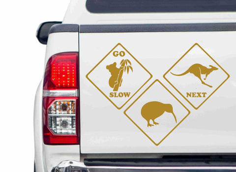 Go Slow Australien Autoaufkleber