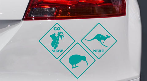 Go Slow Australien Autoaufkleber