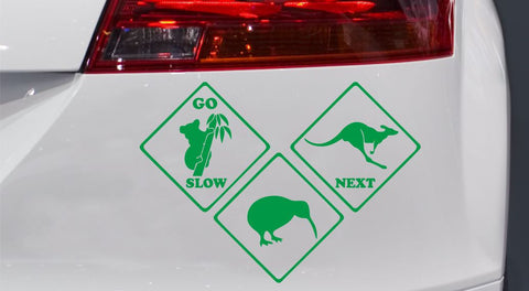 Go Slow Australien Autoaufkleber