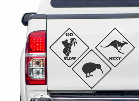 Go Slow Australien Autoaufkleber