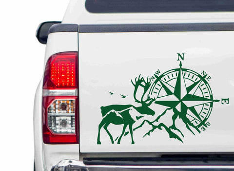 Rentier Kompass Autoaufkleber