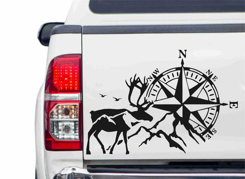 Rentier Kompass Autoaufkleber