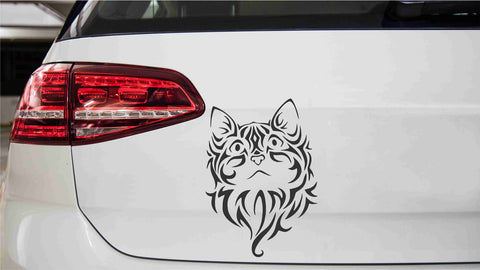 Katzenkopf Mausi Autoaufkleber