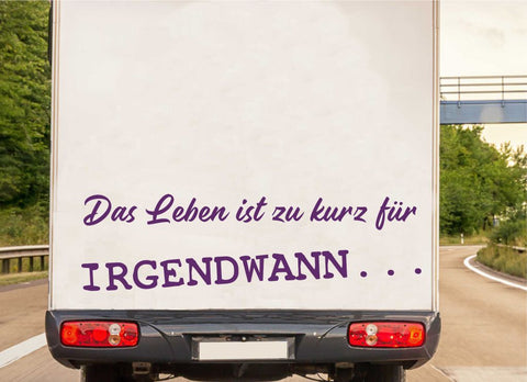 Das Leben Zitat Camper Autoaufkleber