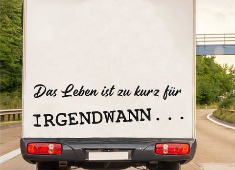 Das Leben Zitat Camper Autoaufkleber