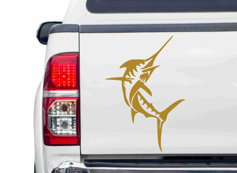 Marlin Fisch Autoaufkleber