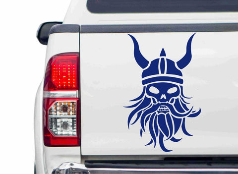Wikinger Totenkopf Autoaufkleber