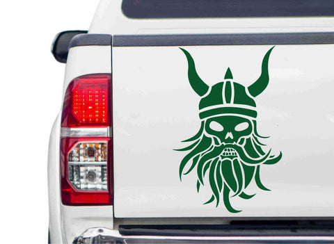 Wikinger Totenkopf Autoaufkleber