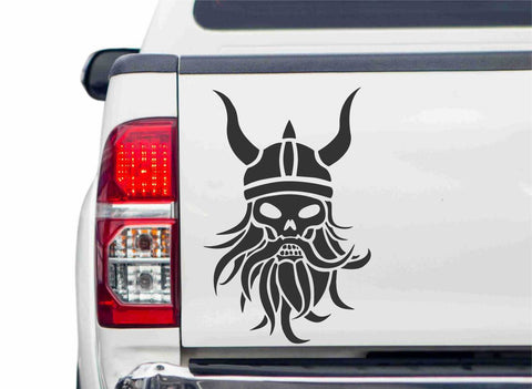 Wikinger Totenkopf Autoaufkleber