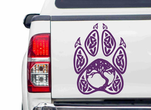 Yggdrasil Baum des Lebens Pfote Autoaufkleber