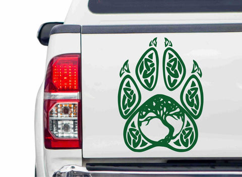 Yggdrasil Baum des Lebens Pfote Autoaufkleber