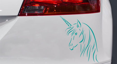 Schönes Einhorn Autoaufkleber