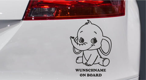 Dumbo Baby on Board Autoaufkleber