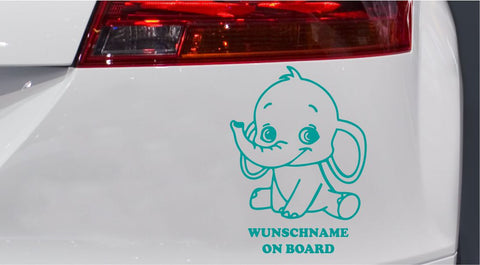 Dumbo Baby on Board Autoaufkleber