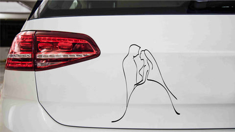 Brautpaar Autoaufkleber