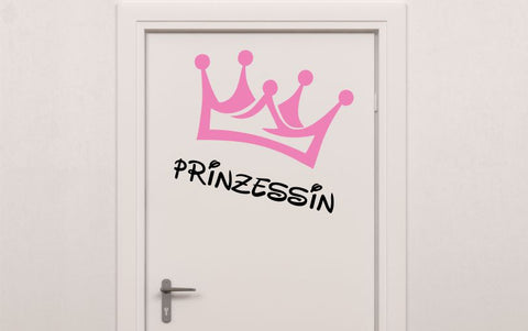 Krone Prinzessin Türaufkleber für Kinderzimmer