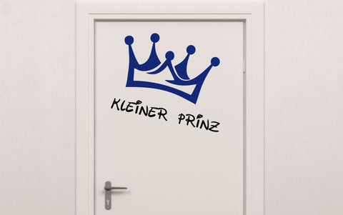 Krone Kleiner Prinz Türaufkleber für Kinderzimmer