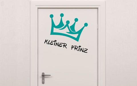 Krone Kleiner Prinz Türaufkleber für Kinderzimmer