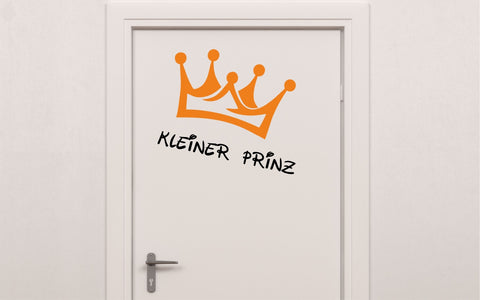 Krone Kleiner Prinz Türaufkleber für Kinderzimmer