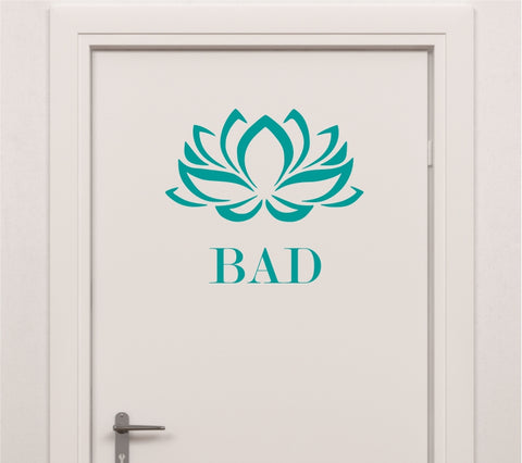 Lotus Blume Türaufkleber